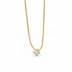 The Elora CZ Pendant — front studio hanging pendant in a white studio; AI-enhanced supplier view.