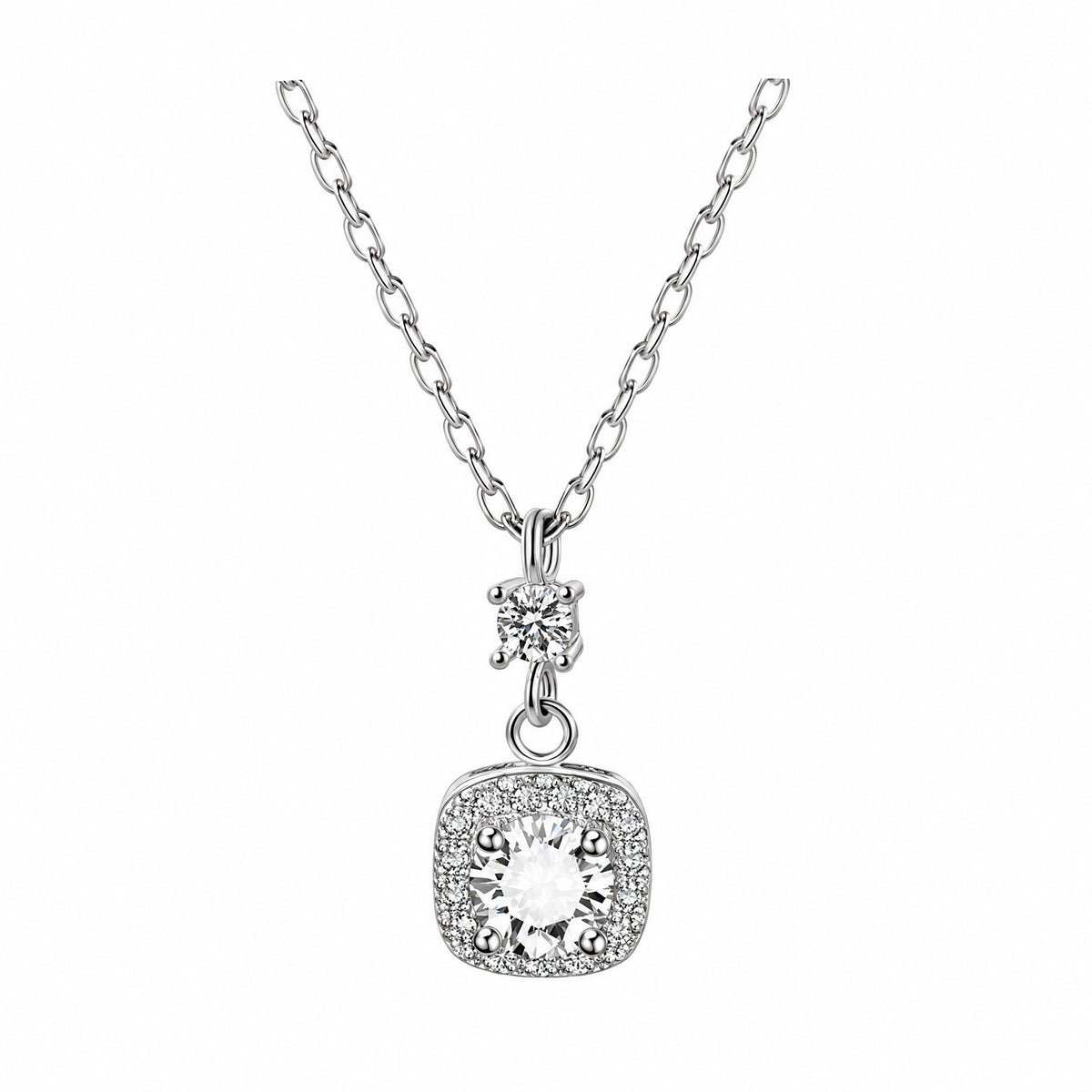 The Elin Square Pendant Necklace