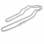 The Gala Twisted Rope Chain Necklace in polished silver, twisted rope-chain macro on pale greige, reference-based AI visualization