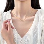 The Elora CZ Pendant — selected Gold on-body coverage in a white studio; AI-enhanced supplier view.