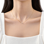 The Elora CZ Pendant — clean on-body detail coverage in a white studio; reference-based AI visualization.