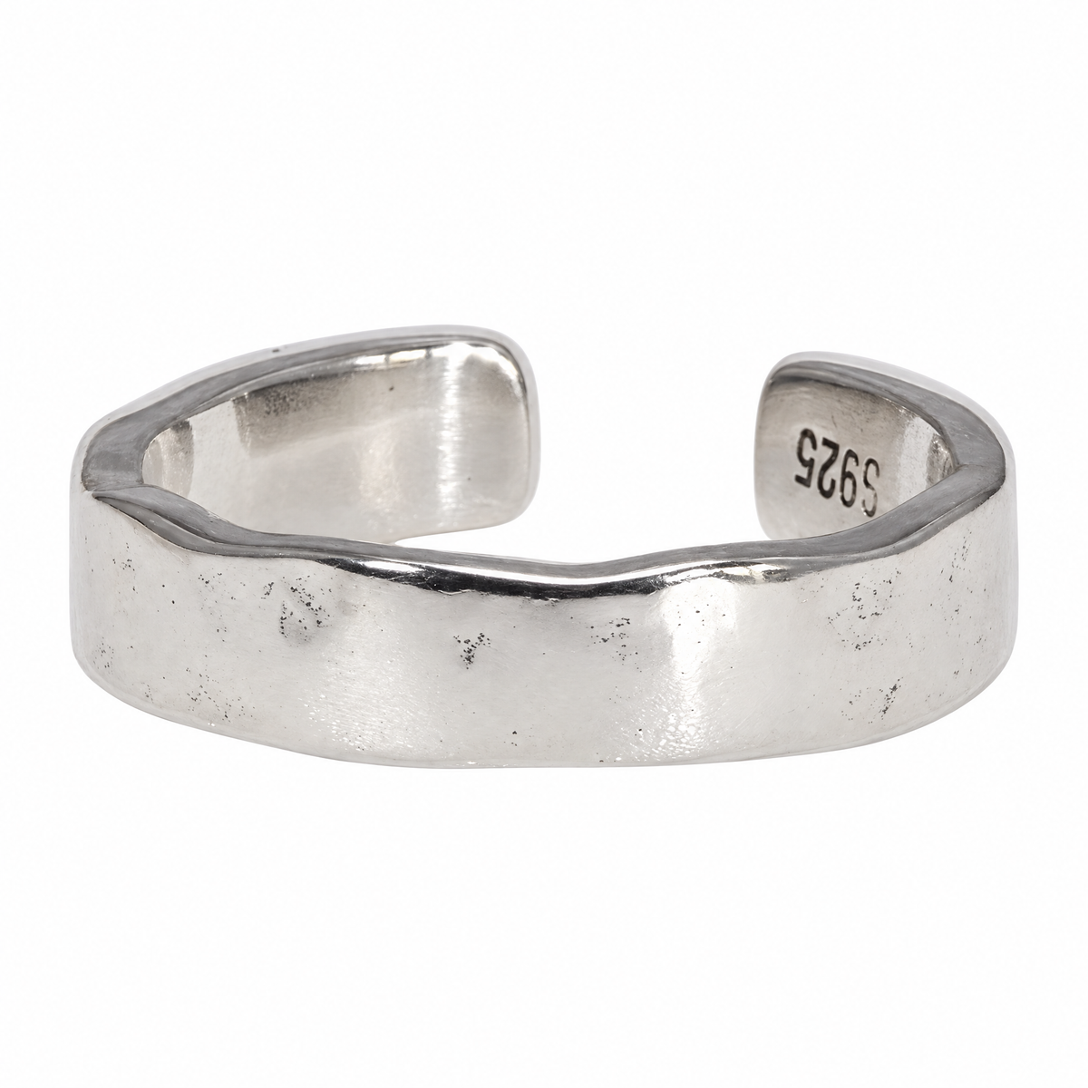 The Lena Hammered Open Band Ring — retained original supplier source-photo reference showing the inner open-end mark detail.